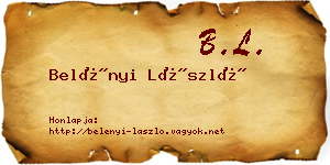 Belényi László névjegykártya