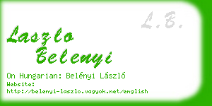 laszlo belenyi business card