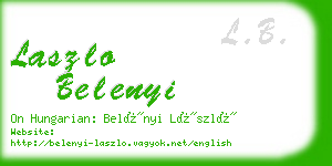 laszlo belenyi business card